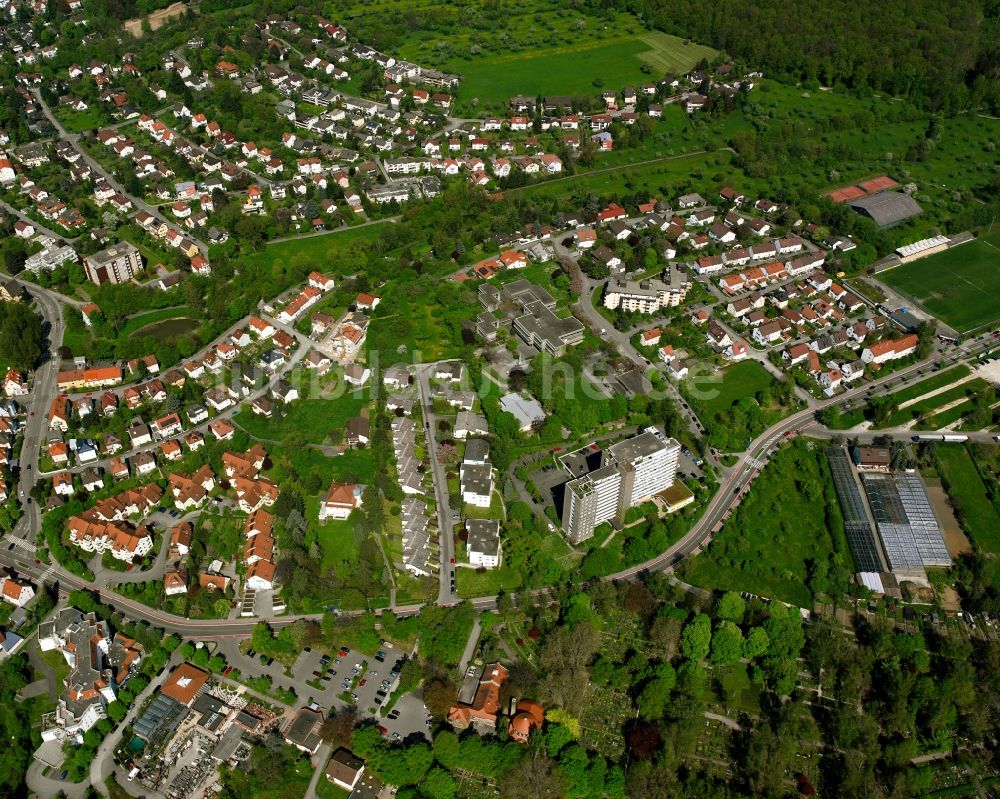 Faurndau von oben - Wohngebiet der Mehrfamilienhaussiedlung in Faurndau im Bundesland Baden-Württemberg, Deutschland