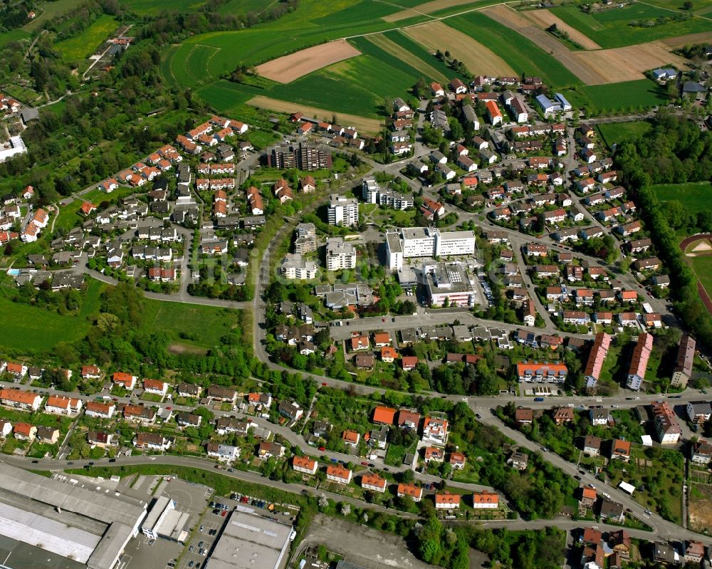 Faurndau aus der Vogelperspektive: Wohngebiet der Mehrfamilienhaussiedlung in Faurndau im Bundesland Baden-Württemberg, Deutschland