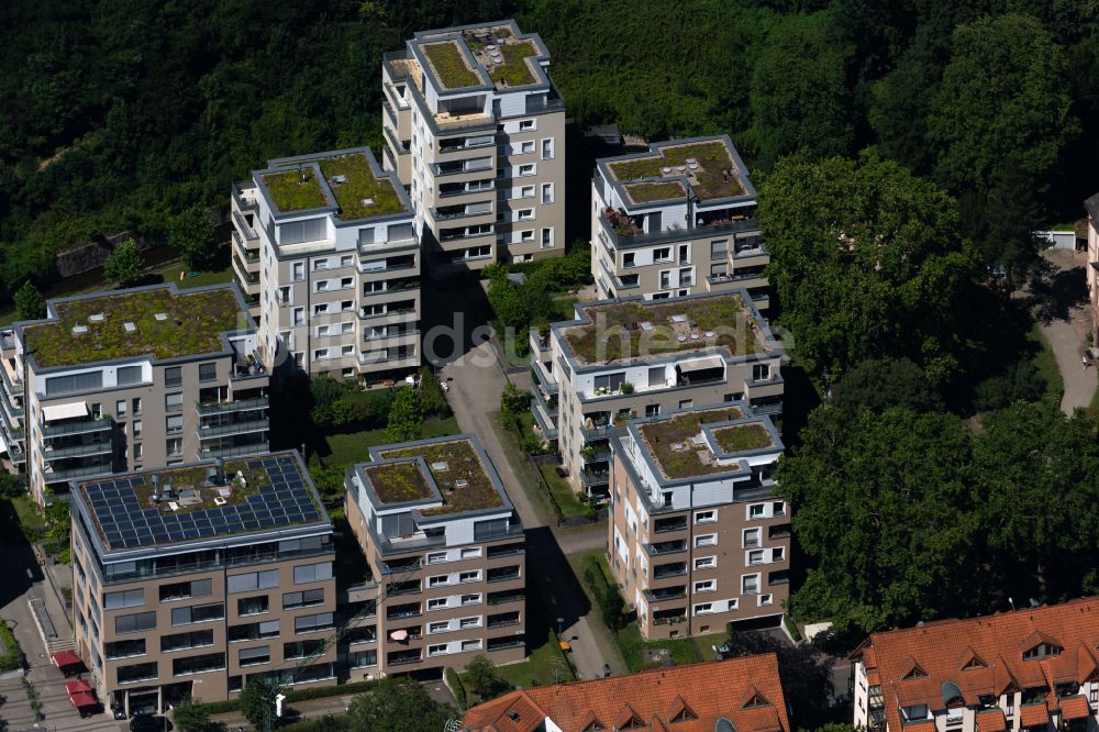 Luftbild Freiburg im Breisgau - Wohngebiet der Mehrfamilienhaussiedlung in Freiburg im Breisgau im Bundesland Baden-Württemberg, Deutschland