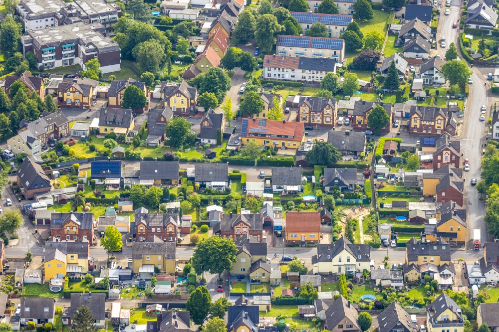 Luftaufnahme Bönen - Wohngebiet der Mehrfamilienhaussiedlung an der Von-Galen-Straße in Bönen im Bundesland Nordrhein-Westfalen, Deutschland