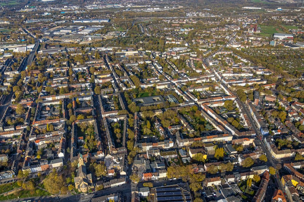 Luftbild Gelsenkirchen - Wohngebiet der Mehrfamilienhaussiedlung in Gelsenkirchen im Bundesland Nordrhein-Westfalen, Deutschland
