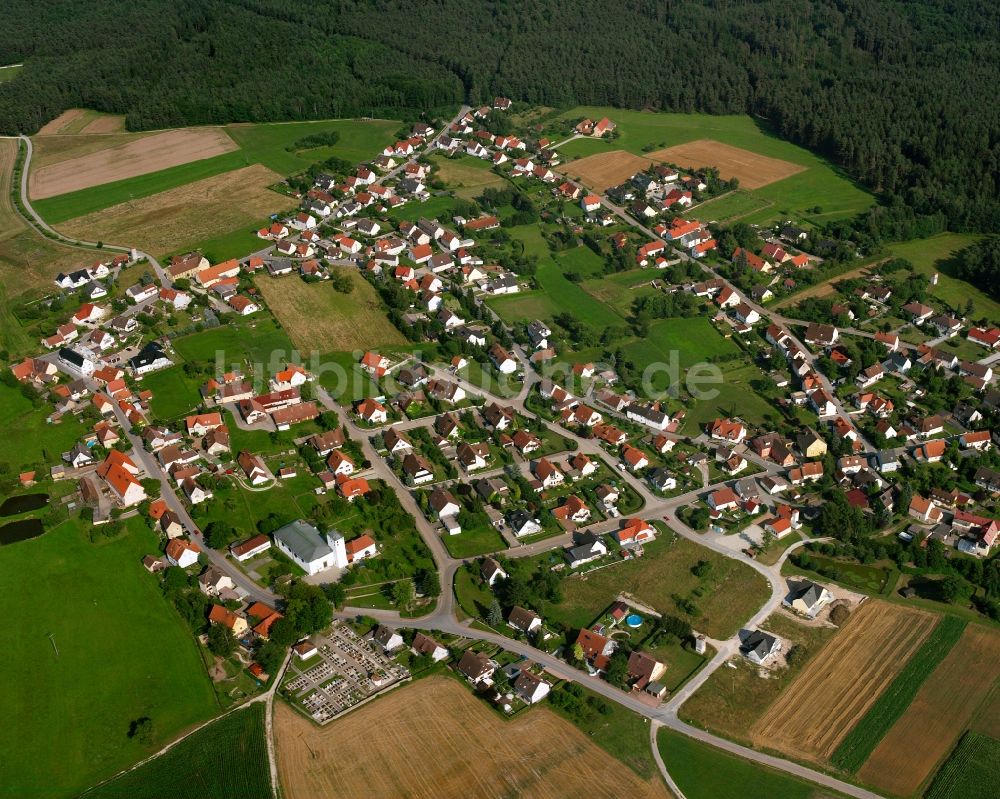 Luftbild Großohrenbronn - Wohngebiet der Mehrfamilienhaussiedlung in Großohrenbronn im Bundesland Bayern, Deutschland