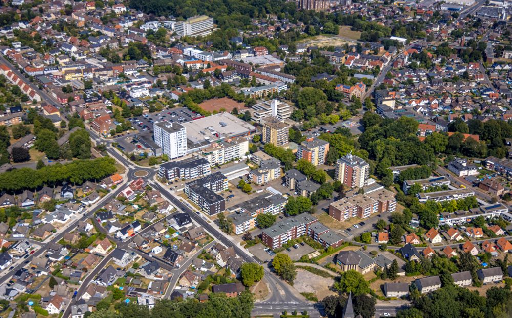 Luftbild Hamm - Wohngebiet der Mehrfamilienhaussiedlung in Hamm im Bundesland Nordrhein-Westfalen, Deutschland