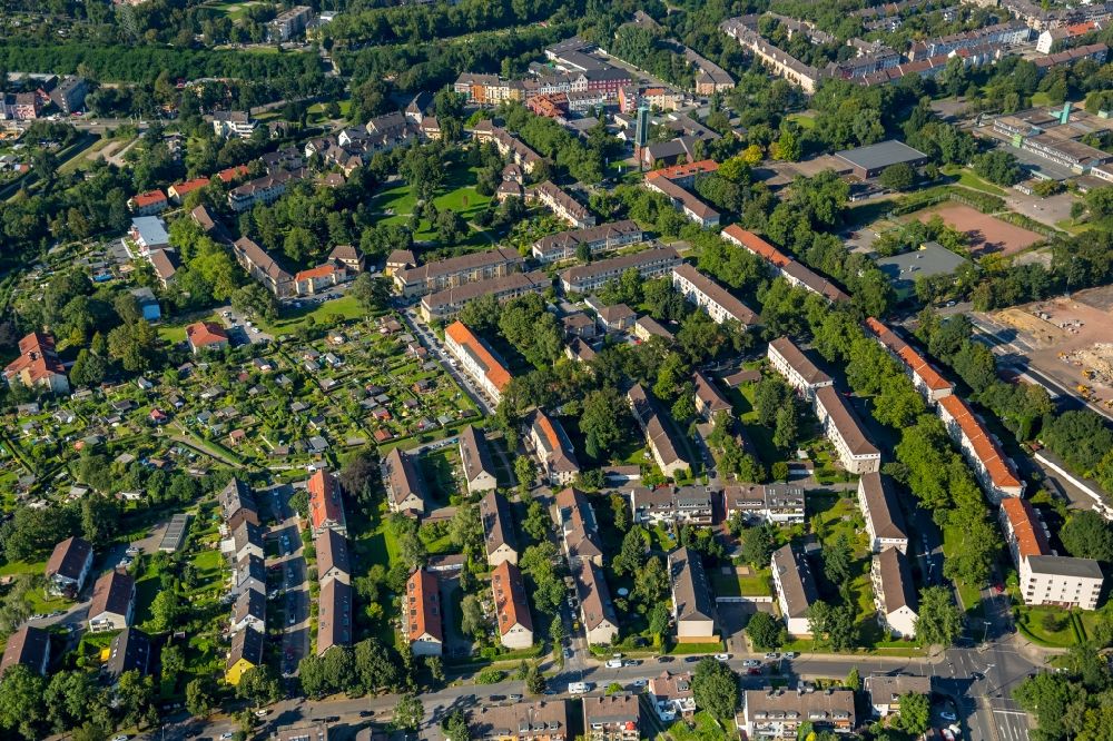 Luftbild Essen - Wohngebiet der Mehrfamilienhaussiedlung Hirtsiefer-Siedlung in Essen im Bundesland Nordrhein-Westfalen
