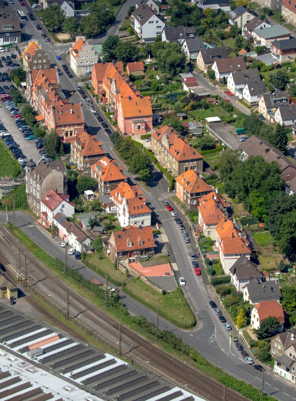 Luftbild Hohenlimburg - Wohngebiet einer Mehrfamilienhaussiedlung Hoesch- Siedlung in Hohenlimburg im Bundesland Nordrhein-Westfalen