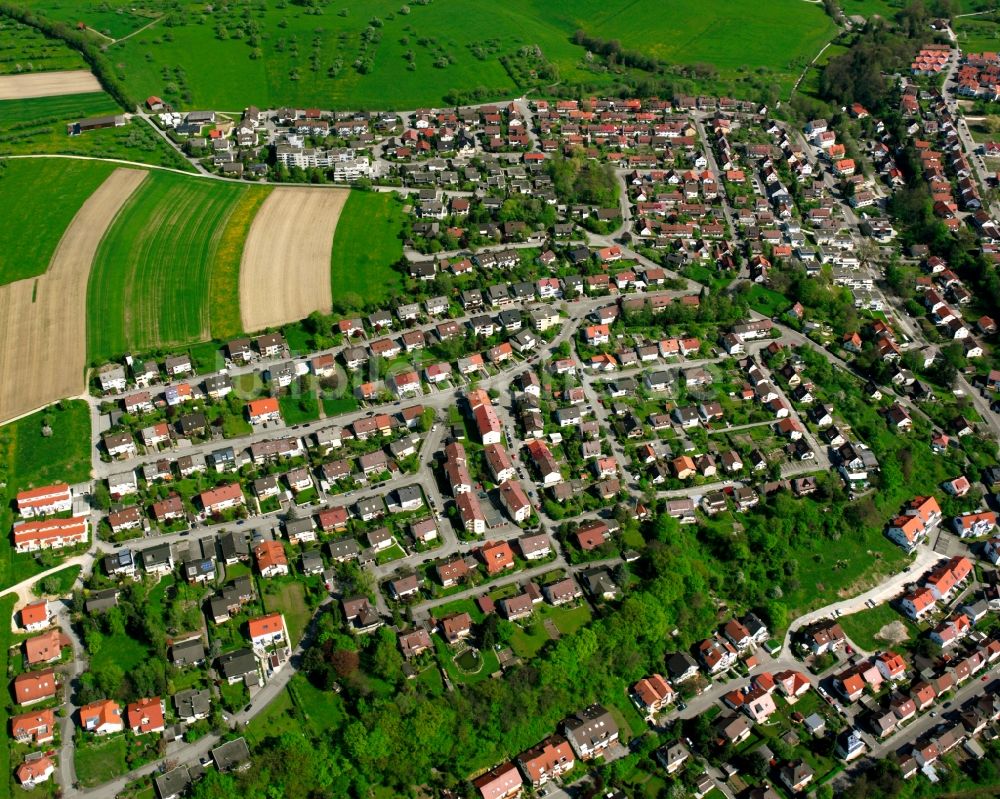 Holzheim von oben - Wohngebiet der Mehrfamilienhaussiedlung in Holzheim im Bundesland Baden-Württemberg, Deutschland
