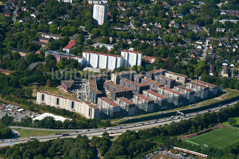Hamburg von oben - Wohngebiet der Mehrfamilienhaussiedlung am Hörgensweg in Hamburg, Deutschland