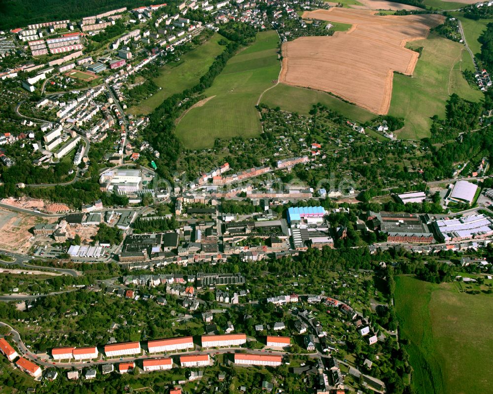 Irchwitz von oben - Wohngebiet der Mehrfamilienhaussiedlung in Irchwitz im Bundesland Thüringen, Deutschland