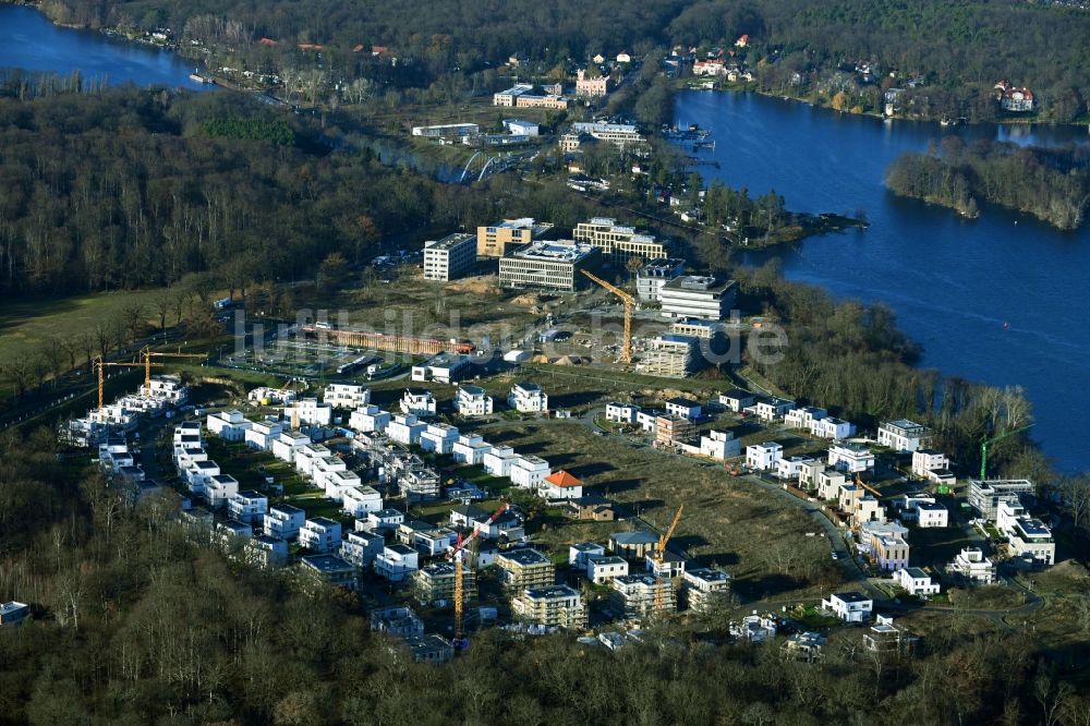Luftbild Potsdam - Wohngebiet der Mehrfamilienhaussiedlung am Jungfernsee in Potsdam im Bundesland Brandenburg, Deutschland