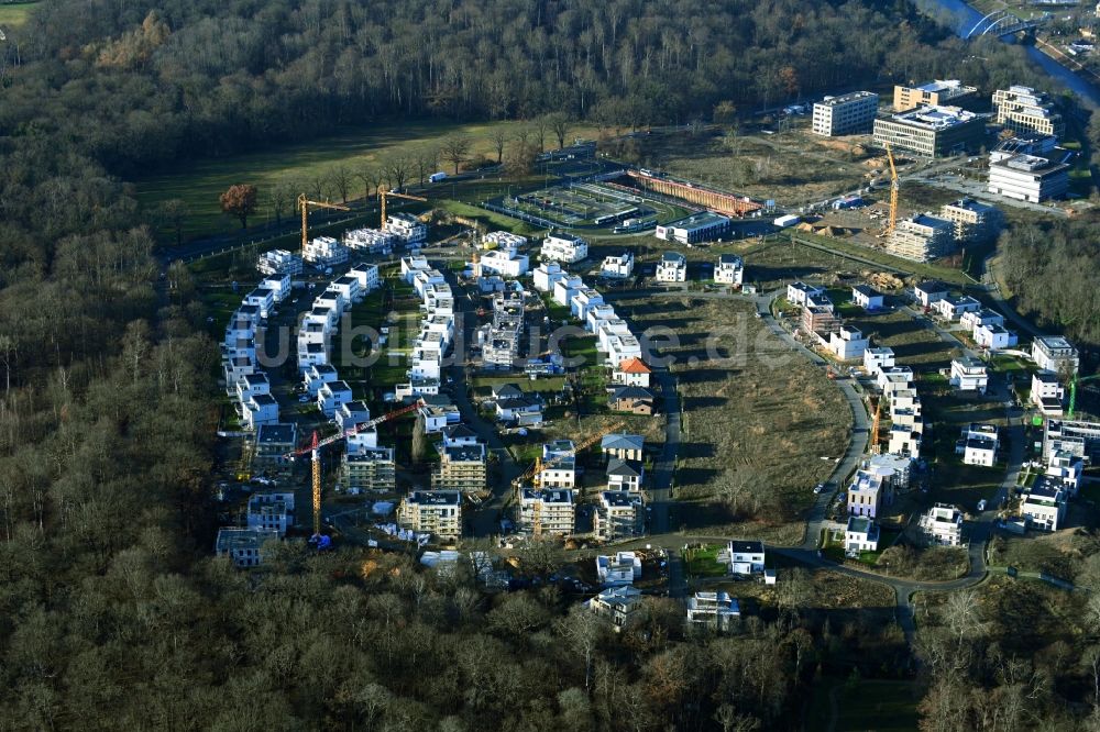 Luftaufnahme Potsdam - Wohngebiet der Mehrfamilienhaussiedlung am Jungfernsee in Potsdam im Bundesland Brandenburg, Deutschland