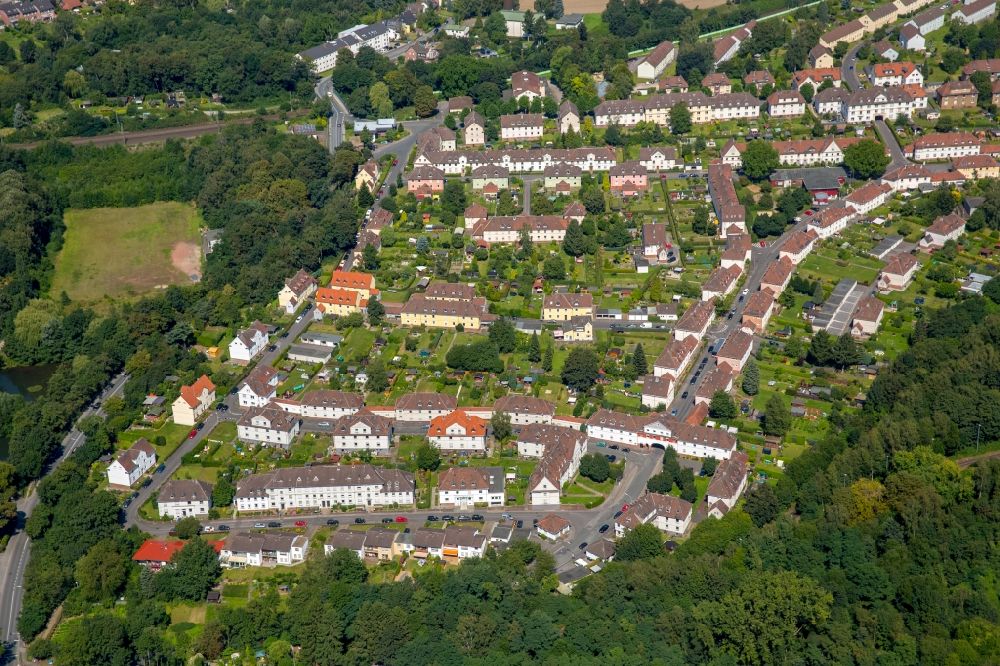 Luftbild Schwerte - Wohngebiet der Mehrfamilienhaussiedlung Kreinbergsiedlung in Schwerte im Bundesland Nordrhein-Westfalen