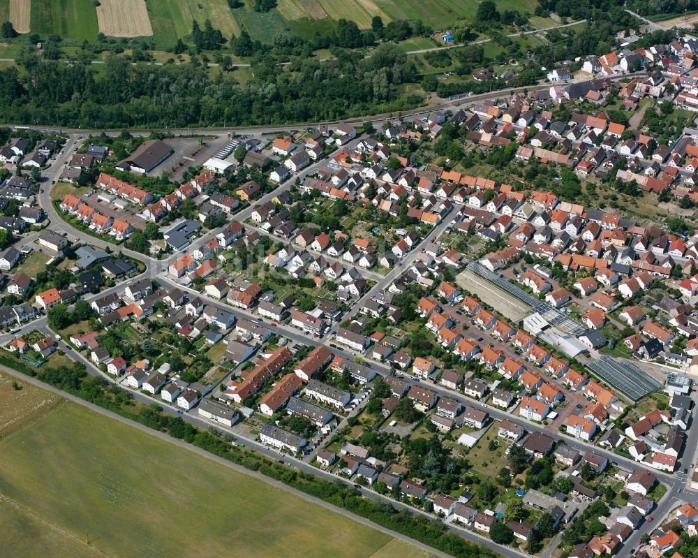 Linkenheim von oben - Wohngebiet der Mehrfamilienhaussiedlung in Linkenheim im Bundesland Baden-Württemberg, Deutschland