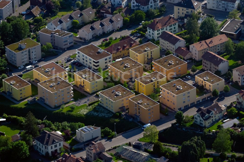 Luftaufnahme Romanshorn - Wohngebiet der Mehrfamilienhaussiedlung am Maria Stader Weg in Romanshorn im Kanton Thurgau, Schweiz