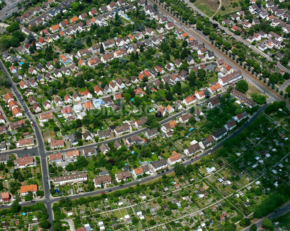 Luftaufnahme Mühlburg - Wohngebiet der Mehrfamilienhaussiedlung in Mühlburg im Bundesland Baden-Württemberg, Deutschland