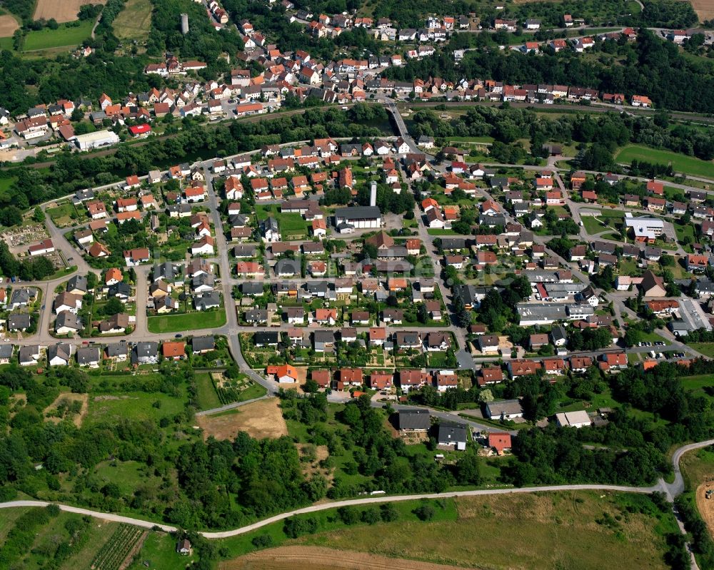 Luftbild Neudenau - Wohngebiet der Mehrfamilienhaussiedlung in Neudenau im Bundesland Baden-Württemberg, Deutschland