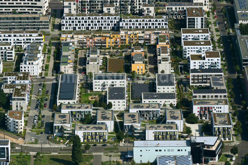 Luftbild Berlin - Wohngebiet der Mehrfamilienhaussiedlung im Ortsteil Adlershof in Berlin, Deutschland