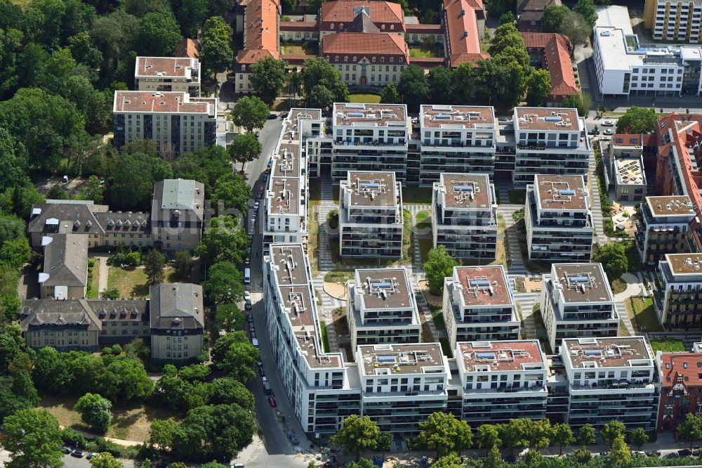 Luftbild Berlin - Wohngebiet der Mehrfamilienhaussiedlung im Ortsteil Charlottenburg in Berlin, Deutschland