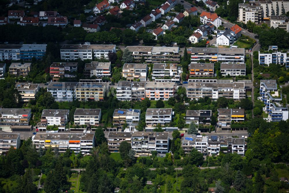 Luftaufnahme Stuttgart - Wohngebiet der Mehrfamilienhaussiedlung im Ortsteil Hoffeld in Stuttgart im Bundesland Baden-Württemberg, Deutschland