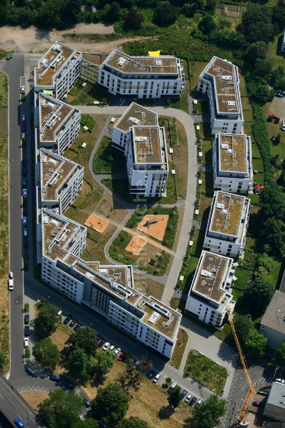 Luftaufnahme Bonn - Wohngebiet der Mehrfamilienhaussiedlung im Ortsteil Kessenich in Bonn im Bundesland Nordrhein-Westfalen, Deutschland
