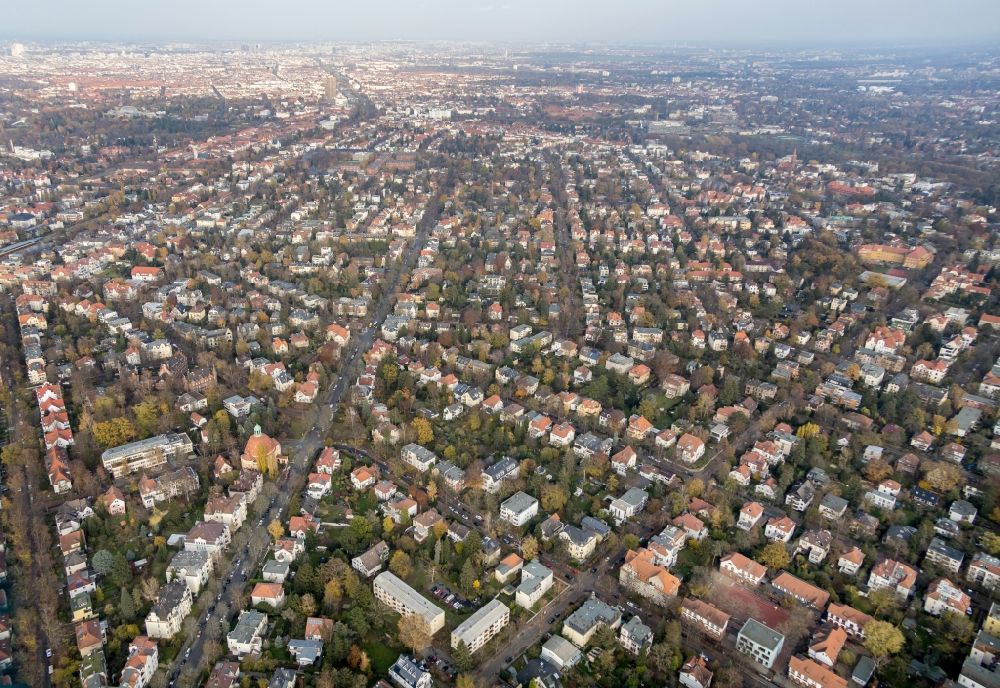 Luftbild Berlin - Wohngebiet der Mehrfamilienhaussiedlung im Ortsteil Lichterfelde in Berlin, Deutschland