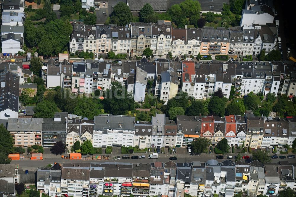 Luftbild Bonn - Wohngebiet einer Mehrfamilienhaussiedlung im Ortsteil Poppelsdorf in Bonn im Bundesland Nordrhein-Westfalen, Deutschland