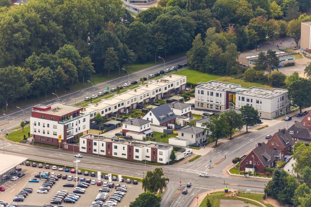 Luftaufnahme Werne - Wohngebiet einer Mehrfamilienhaussiedlung im Ortsteil Ruhr Metropolitan Area in Werne im Bundesland Nordrhein-Westfalen
