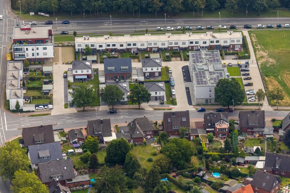 Luftbild Werne - Wohngebiet einer Mehrfamilienhaussiedlung im Ortsteil Ruhr Metropolitan Area in Werne im Bundesland Nordrhein-Westfalen