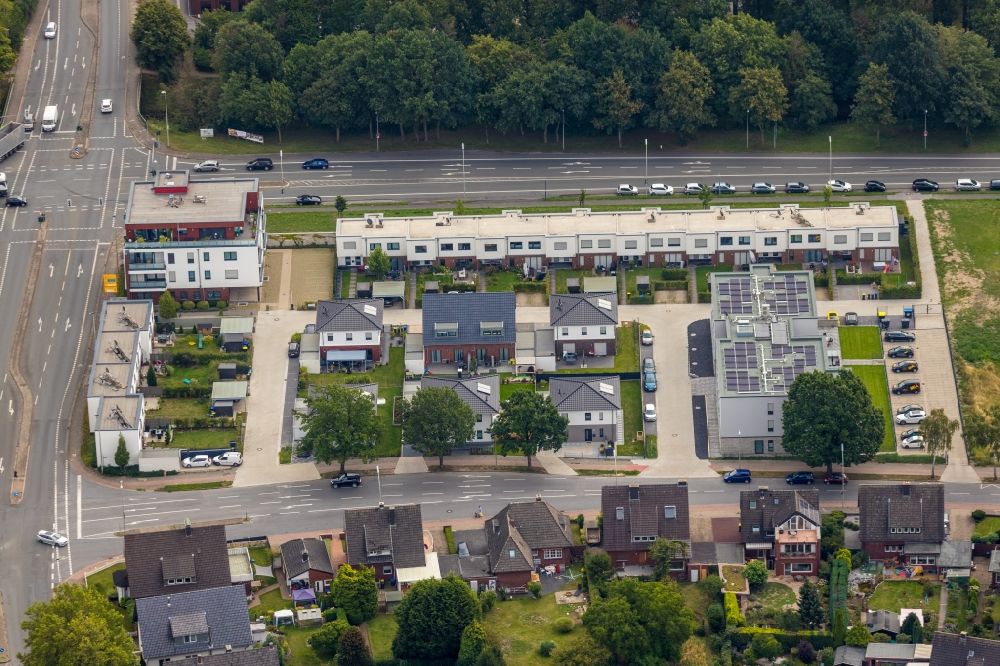 Luftaufnahme Werne - Wohngebiet einer Mehrfamilienhaussiedlung im Ortsteil Ruhr Metropolitan Area in Werne im Bundesland Nordrhein-Westfalen