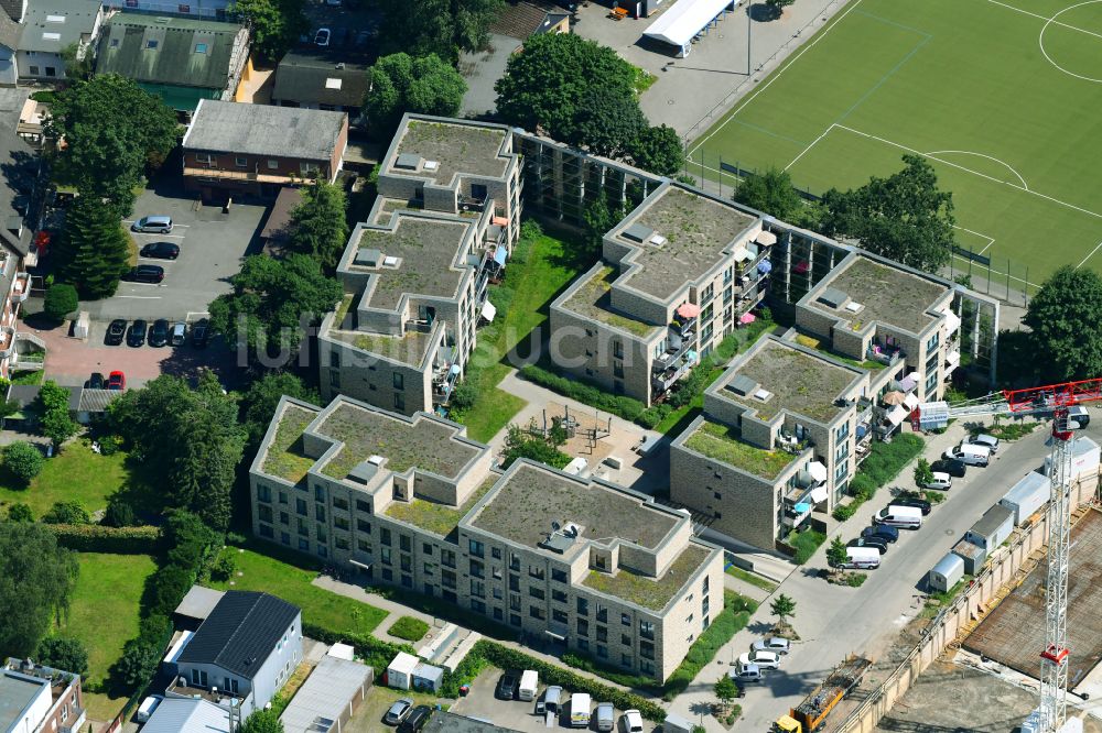 Luftbild Hamburg - Wohngebiet der Mehrfamilienhaussiedlung im Ortsteil Schnelsen in Hamburg, Deutschland