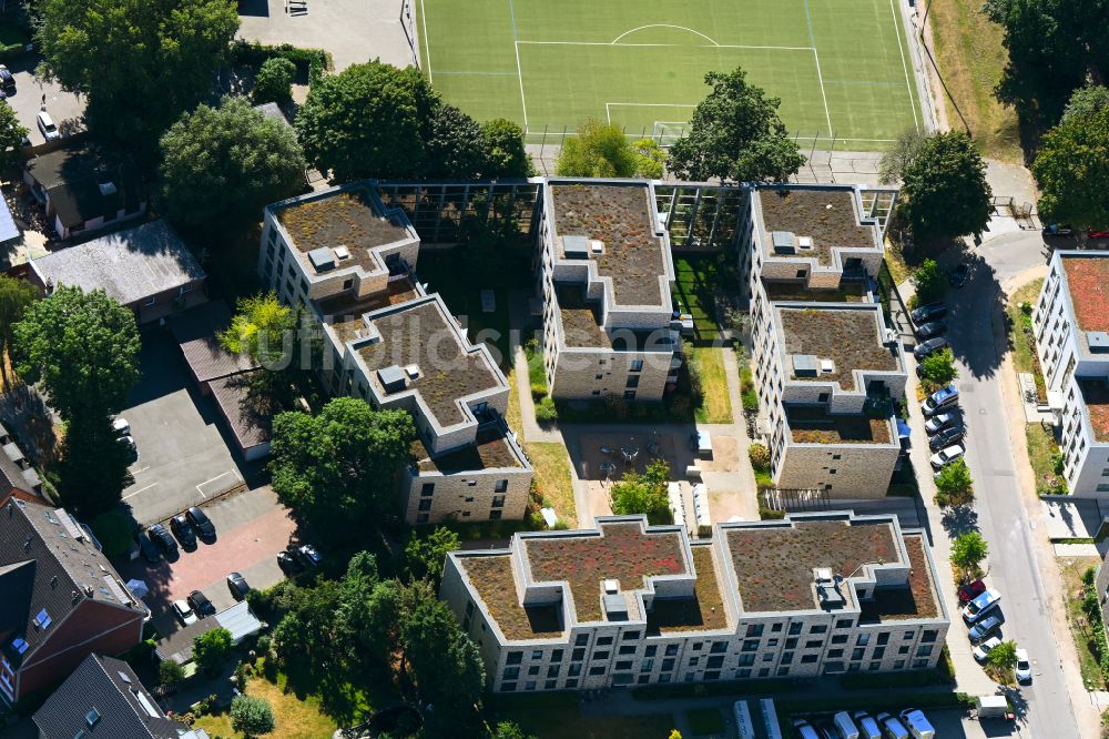 Luftbild Hamburg - Wohngebiet der Mehrfamilienhaussiedlung im Ortsteil Schnelsen in Hamburg, Deutschland