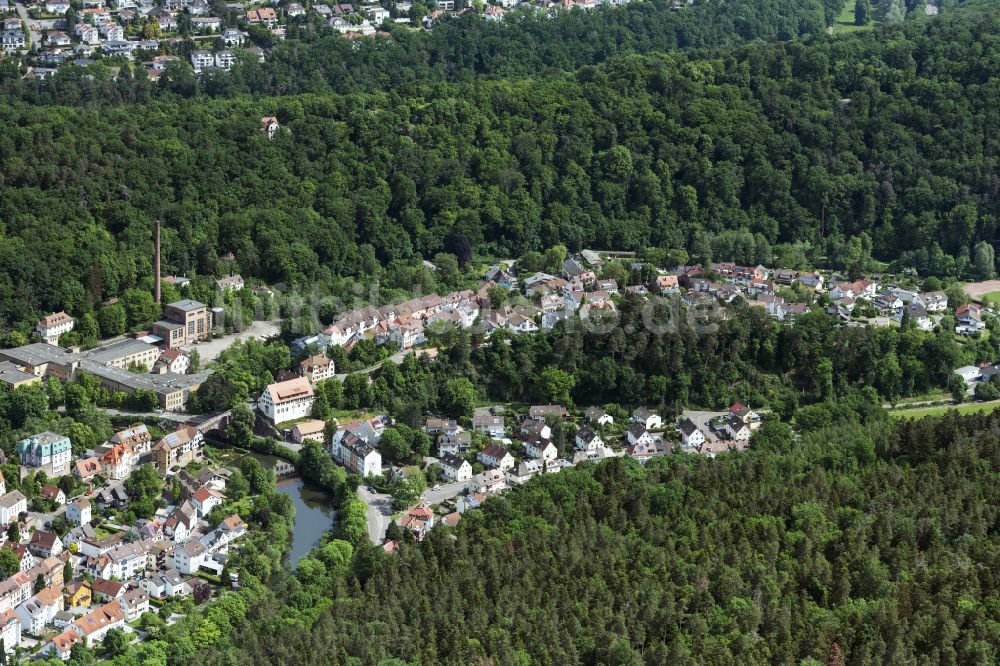 Pforzheim aus der Vogelperspektive: Wohngebiet der Mehrfamilienhaussiedlung in Pforzheim im Bundesland Baden-Württemberg