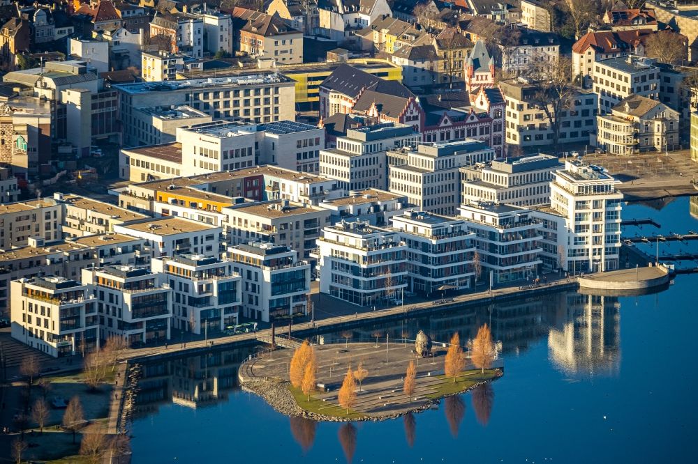 Luftbild Dortmund - Wohngebiet der Mehrfamilienhaussiedlung am Phoenix See in Dortmund im Bundesland Nordrhein-Westfalen, Deutschland