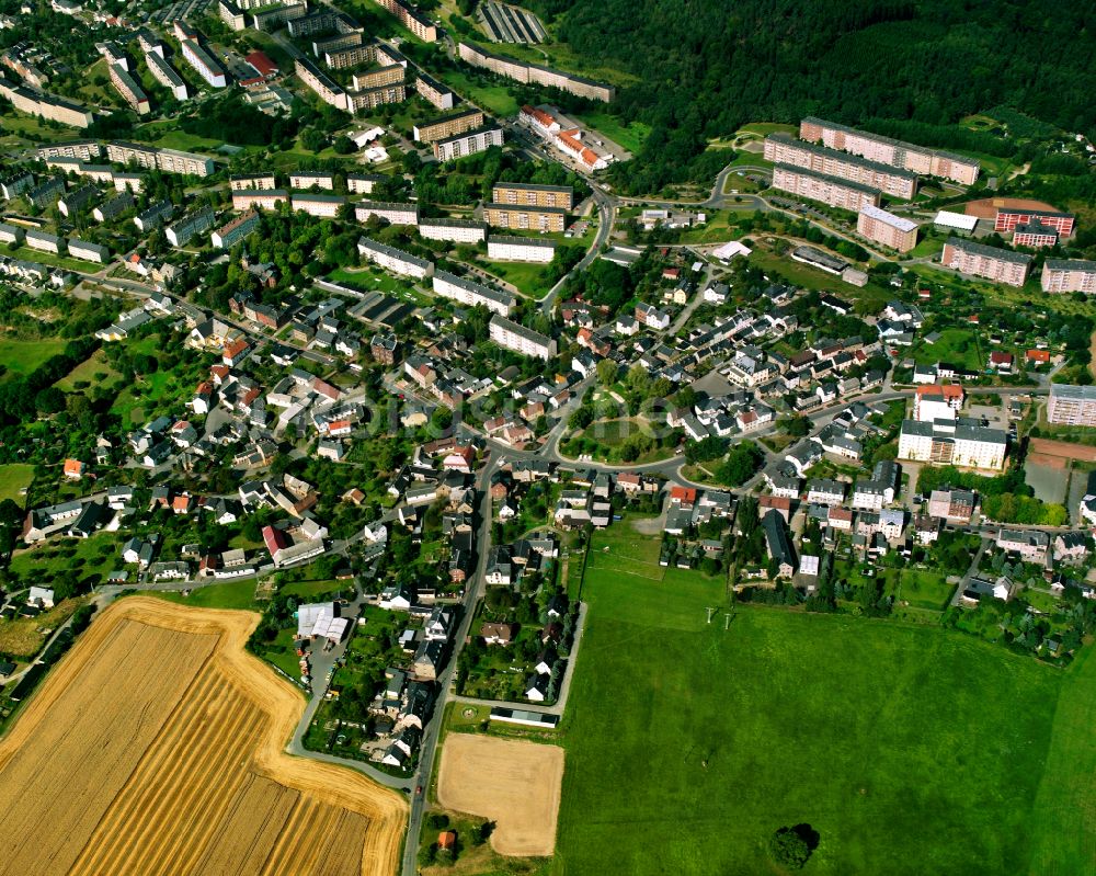 Pohlitz aus der Vogelperspektive: Wohngebiet der Mehrfamilienhaussiedlung in Pohlitz im Bundesland Thüringen, Deutschland