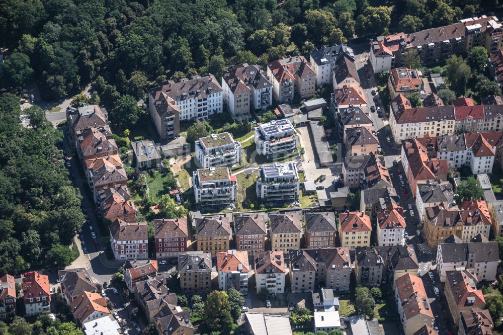 Luftaufnahme Braunschweig - Wohngebiet der Mehrfamilienhaussiedlung am Prinzenpark in Braunschweig im Bundesland Niedersachsen, Deutschland
