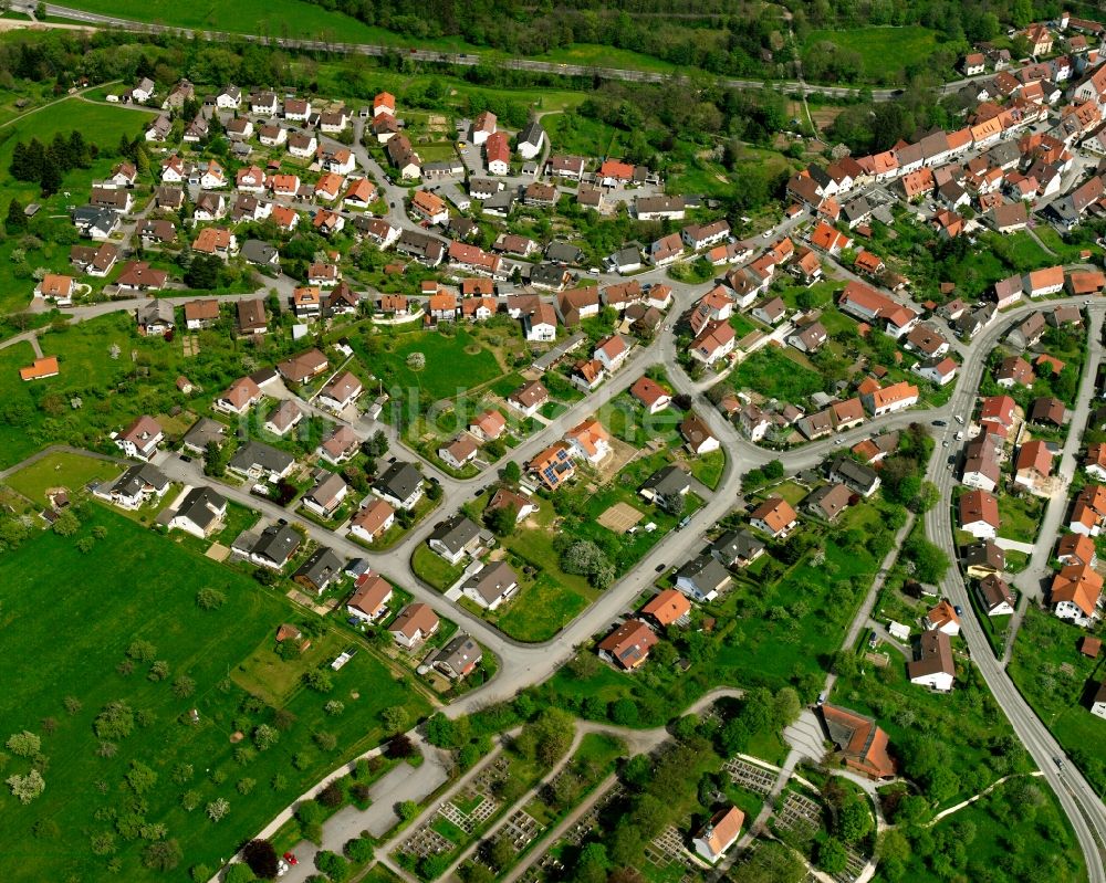 Luftaufnahme Rechberghausen - Wohngebiet der Mehrfamilienhaussiedlung in Rechberghausen im Bundesland Baden-Württemberg, Deutschland