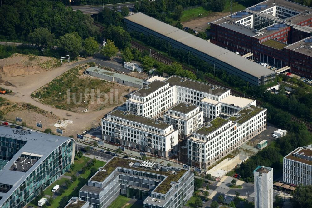 Luftbild Bonn - Wohngebiet der Mehrfamilienhaussiedlung Rhein-Palais- Bonner-Bogen im Ortsteil Beuel in Bonn im Bundesland Nordrhein-Westfalen, Deutschland