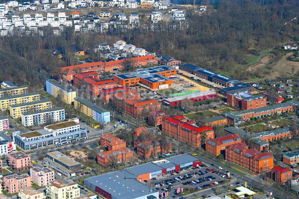 Luftbild Potsdam - Wohngebiet der Mehrfamilienhaussiedlung Rote Kaserne in Potsdam im Bundesland Brandenburg, Deutschland