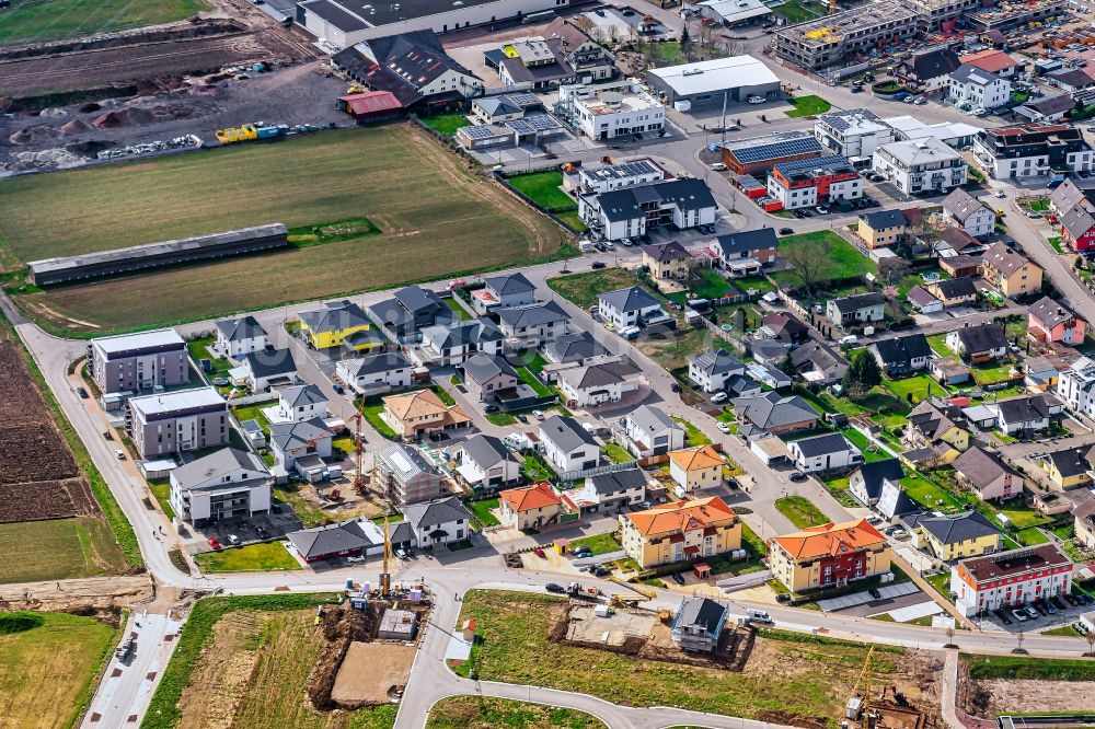 Luftaufnahme Rust - Wohngebiet der Mehrfamilienhaussiedlung in Rust im Bundesland Baden-Württemberg, Deutschland