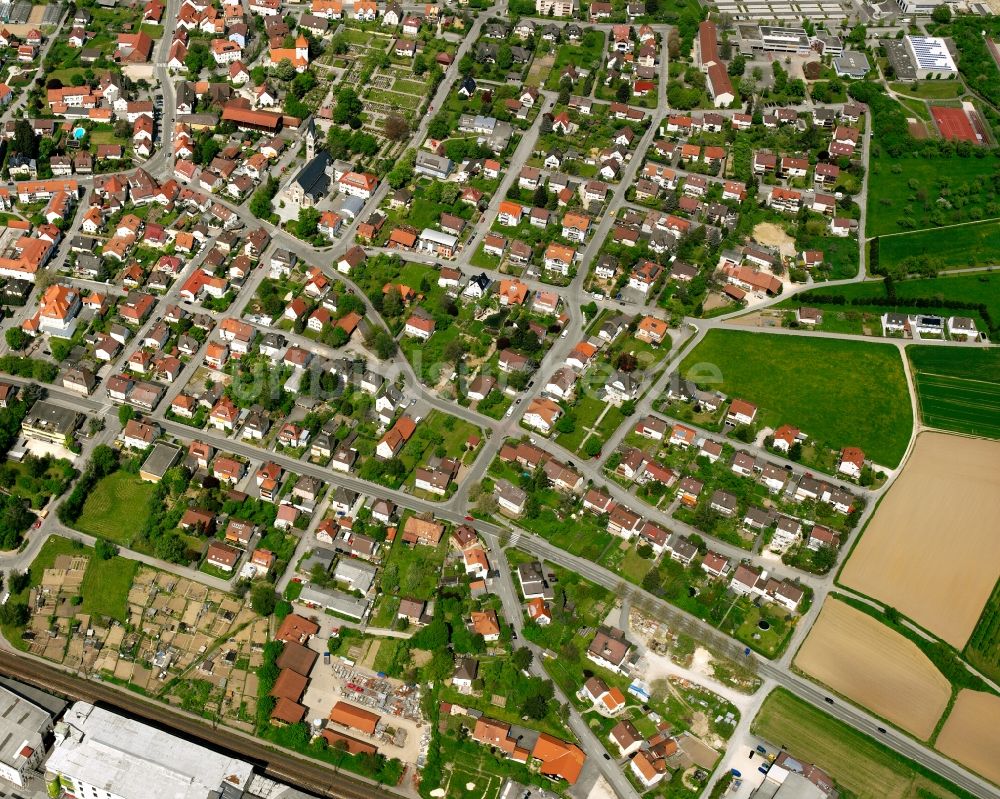 Luftaufnahme Salach - Wohngebiet der Mehrfamilienhaussiedlung in Salach im Bundesland Baden-Württemberg, Deutschland