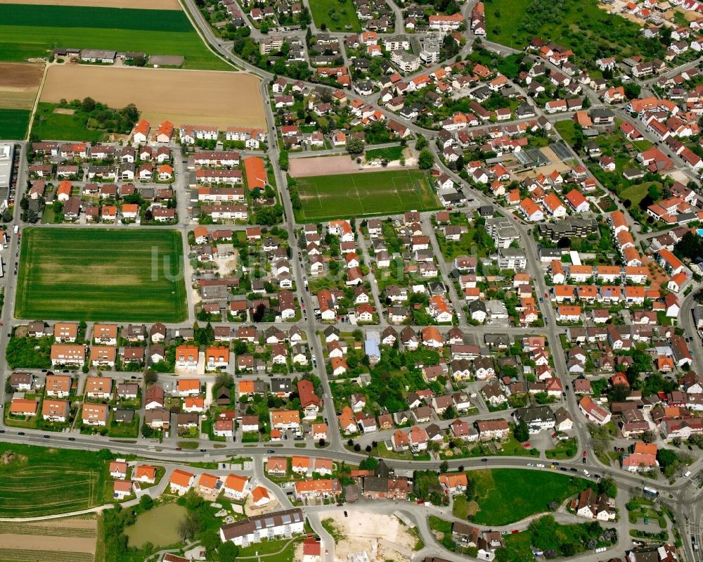 Salach von oben - Wohngebiet der Mehrfamilienhaussiedlung in Salach im Bundesland Baden-Württemberg, Deutschland