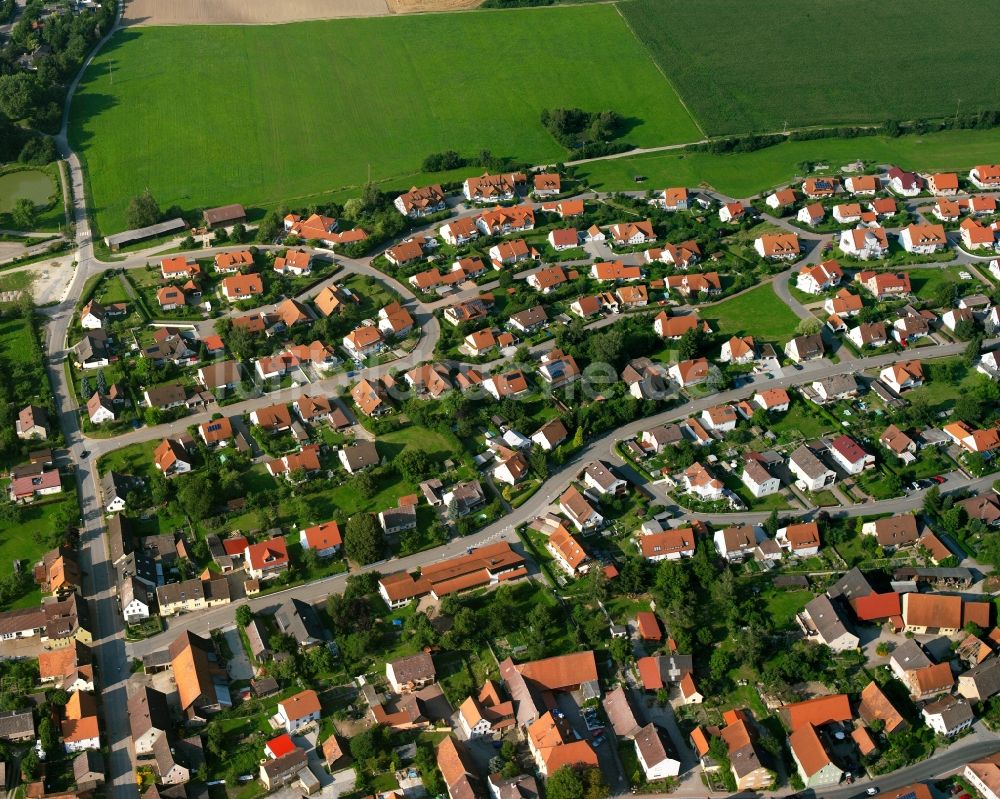 Luftbild Schnelldorf - Wohngebiet der Mehrfamilienhaussiedlung in Schnelldorf im Bundesland Bayern, Deutschland