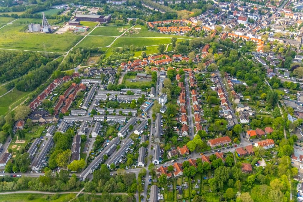 Gelsenkirchen von oben - Wohngebiet einer Mehrfamilienhaussiedlung Schüngelberg in Gelsenkirchen im Bundesland Nordrhein-Westfalen