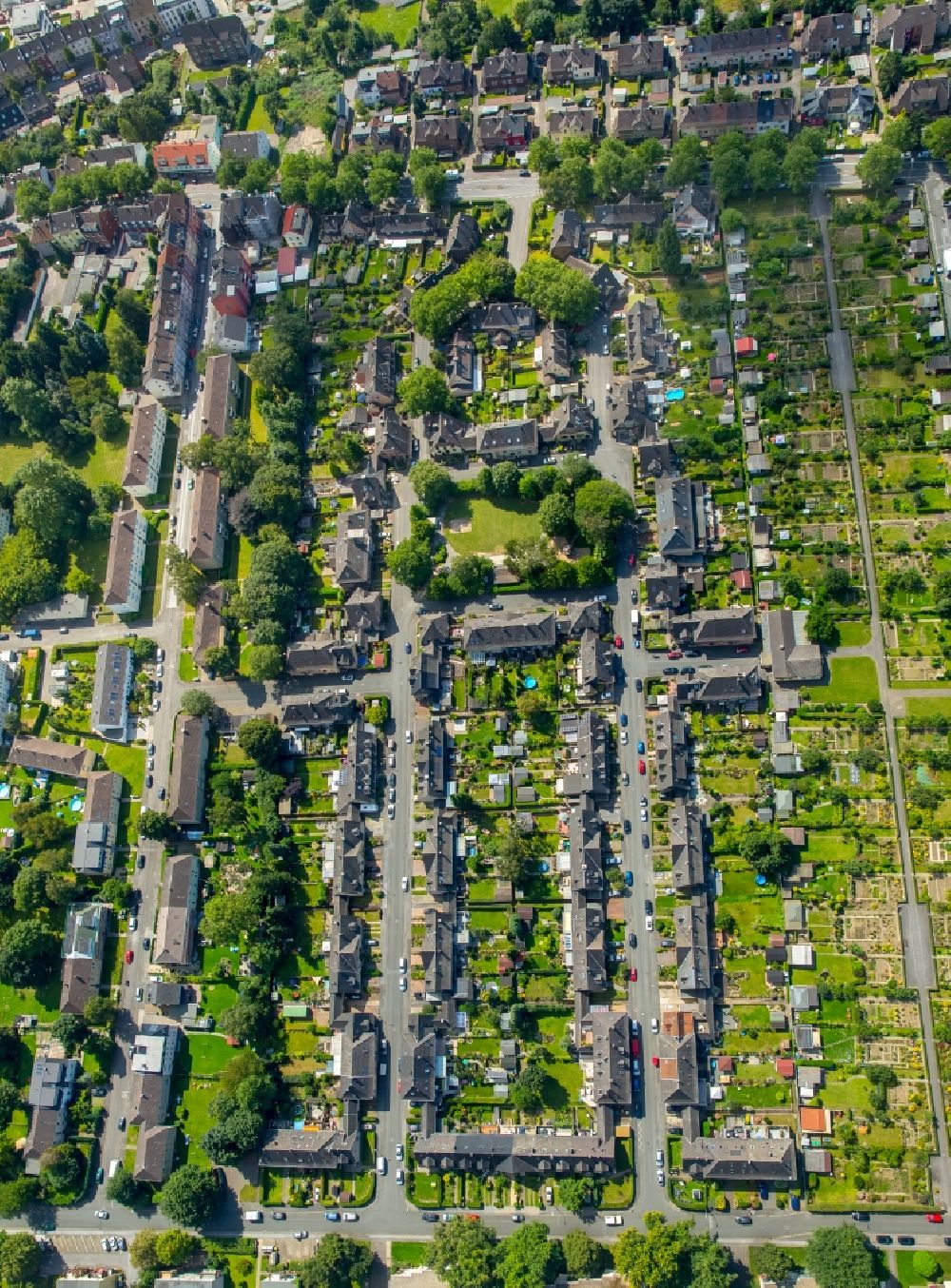 Luftbild Dortmund - Wohngebiet einer Mehrfamilienhaussiedlung der Siedlergemeinschaft Am Sommerberg - Am Winterberg in Dortmund im Bundesland Nordrhein-Westfalen