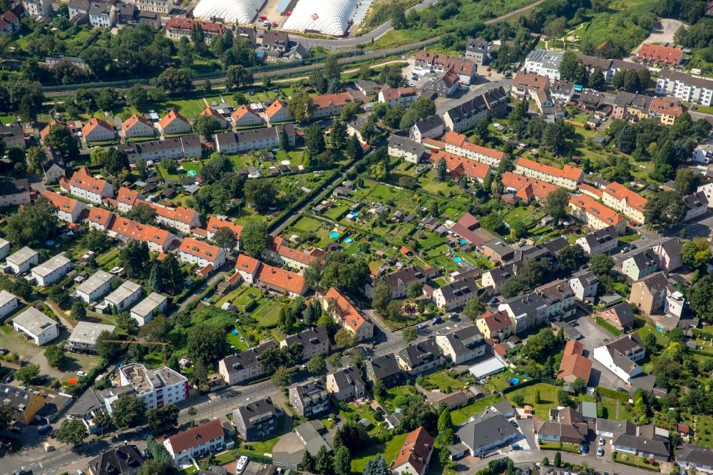 Eving von oben - Wohngebiet einer Mehrfamilienhaussiedlung Siedlung Fürst Hardenberg in Eving im Bundesland Nordrhein-Westfalen