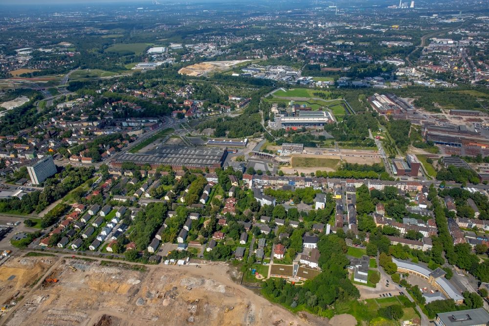 Luftaufnahme Bochum - Wohngebiet einer Mehrfamilienhaussiedlung Siedlung Stahlhausen in Bochum im Bundesland Nordrhein-Westfalen