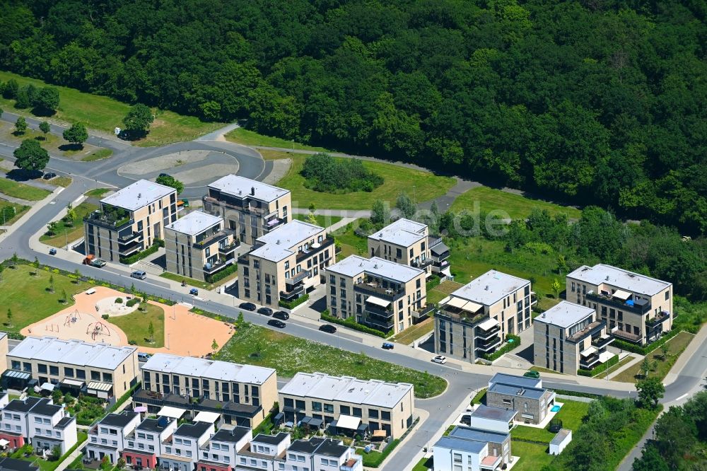 Luftbild Wolfsburg - Wohngebiet der Mehrfamilienhaussiedlung Auf der Sonnenwiese in Wolfsburg im Bundesland Niedersachsen, Deutschland