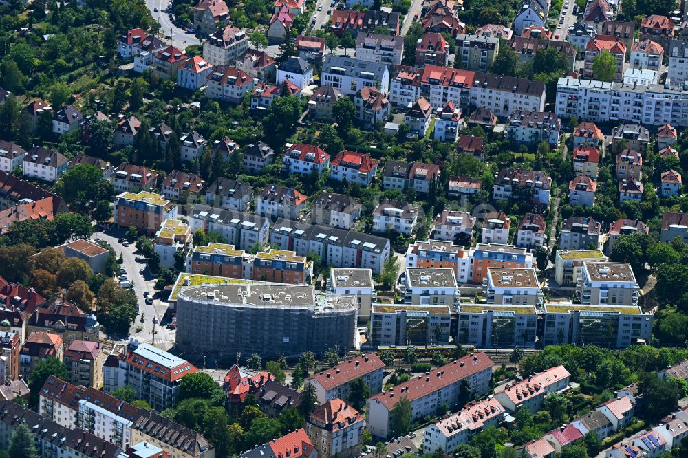 Stuttgart von oben - Wohngebiet der Mehrfamilienhaussiedlung in Stuttgart im Bundesland Baden-Württemberg, Deutschland