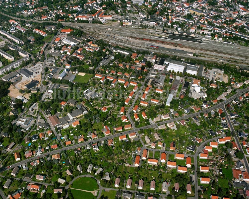 Luftaufnahme Wasserberg - Wohngebiet der Mehrfamilienhaussiedlung in Wasserberg im Bundesland Sachsen, Deutschland