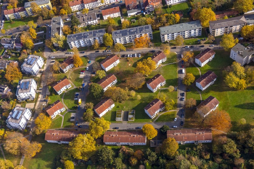 Weitmar aus der Vogelperspektive: Wohngebiet der Mehrfamilienhaussiedlung in Weitmar im Bundesland Nordrhein-Westfalen, Deutschland