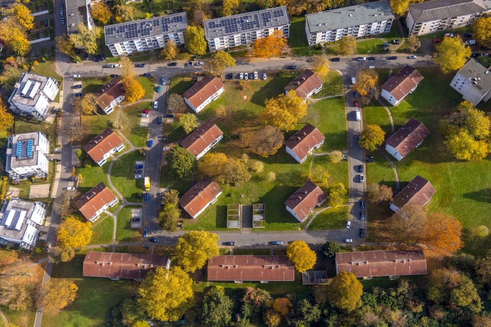 Luftaufnahme Weitmar - Wohngebiet der Mehrfamilienhaussiedlung in Weitmar im Bundesland Nordrhein-Westfalen, Deutschland